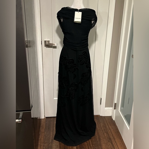 Chiara Boni La Petite Robe Destiny Velvet Floral Tulle Gown 4 NWT - Picture 9 of 9